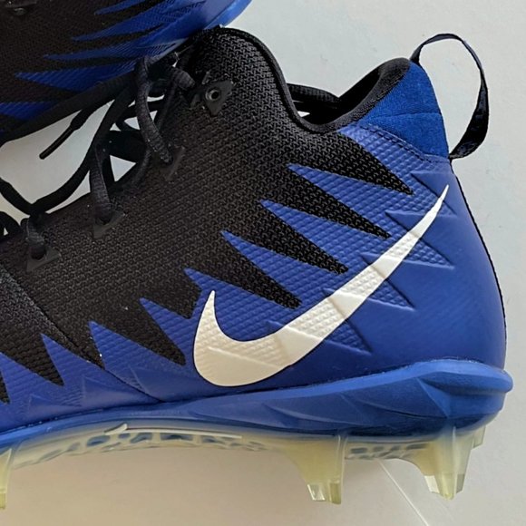 Nike Alpha Pro Mid-Football Cleats Size 15 Blue & Black NEW without Box - Picture 5 of 8